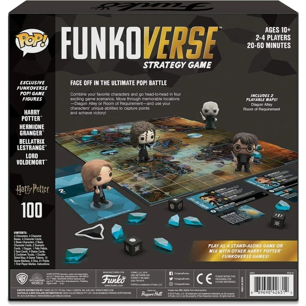 Games Funko Harry Potter 100 Funkoverse - (4 Character Pack) ENGLISH Board Game